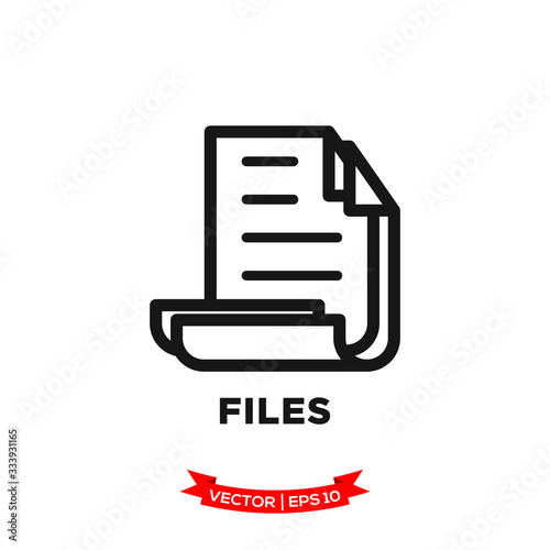 file icon in trendy flat style  document icon