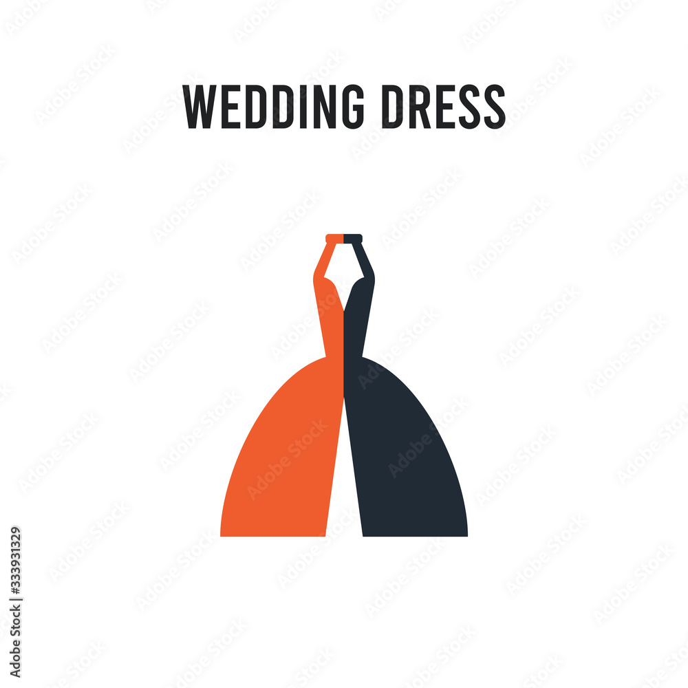 Wedding dress vector icon on white background. Red and black colored Wedding dress icon. Simple element illustration sign symbol EPS Wedding dress vector icon on white background. Red and black colored Wedding dress icon. Simple element illustration sign symbol EPS