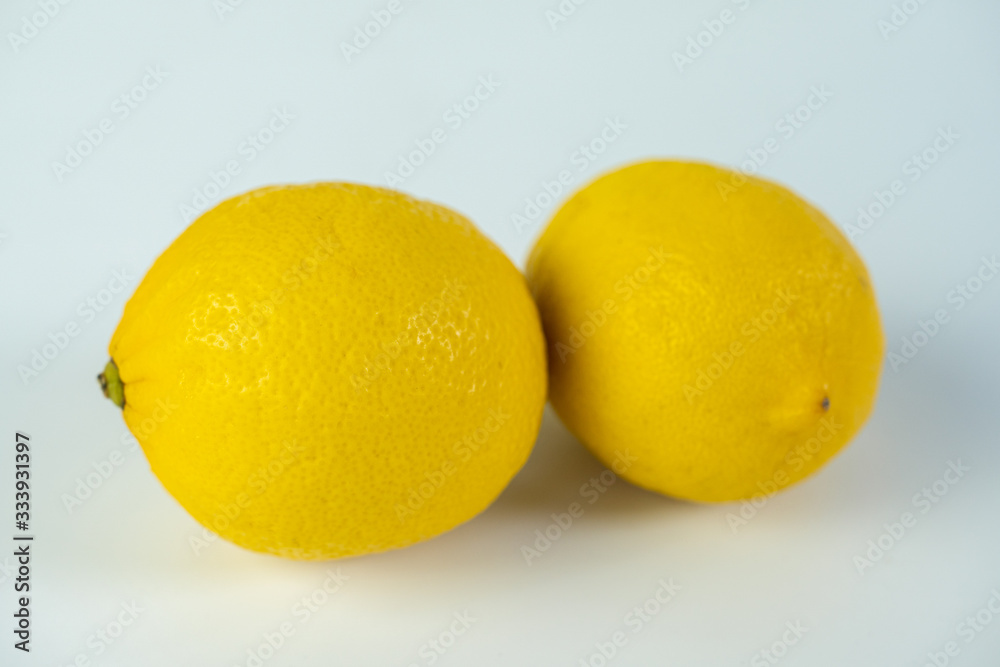 Fresh lemon fruit studio shot on white background. Fresh lemon fruit studio shot on white background.