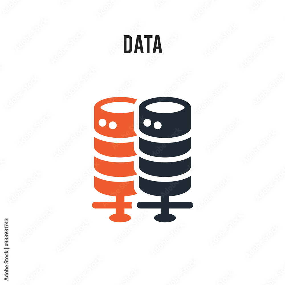 Data vector icon on white background. Red and black colored Data icon. Simple element illustration sign symbol EPS Data vector icon on white background. Red and black colored Data icon. Simple element illustration sign symbol EPS
