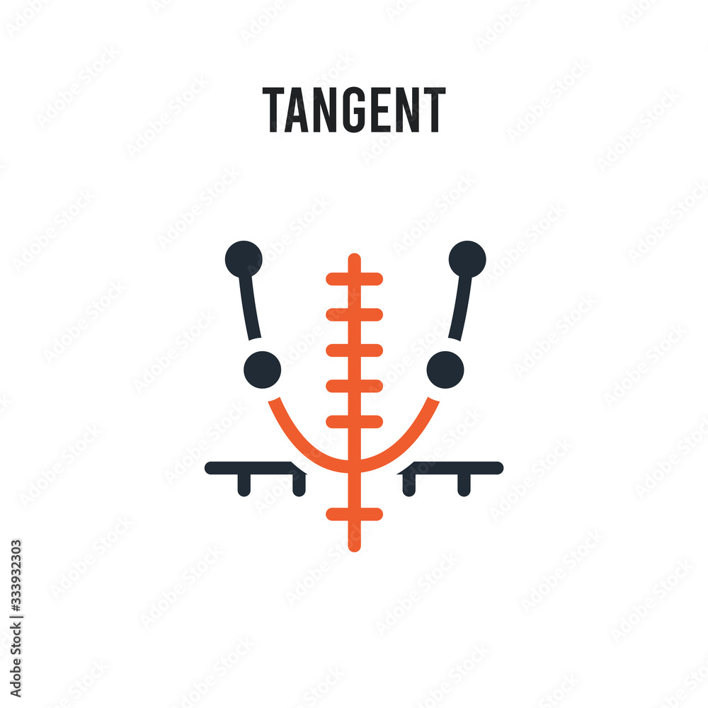 Tangent vector icon on white background. Red and black colored Tangent icon. Simple element illustration sign symbol EPS Tangent vector icon on white background. Red and black colored Tangent icon. Simple element illustration sign symbol EPS