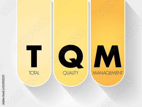 TQM - Total Quality Management acronym, business concept background