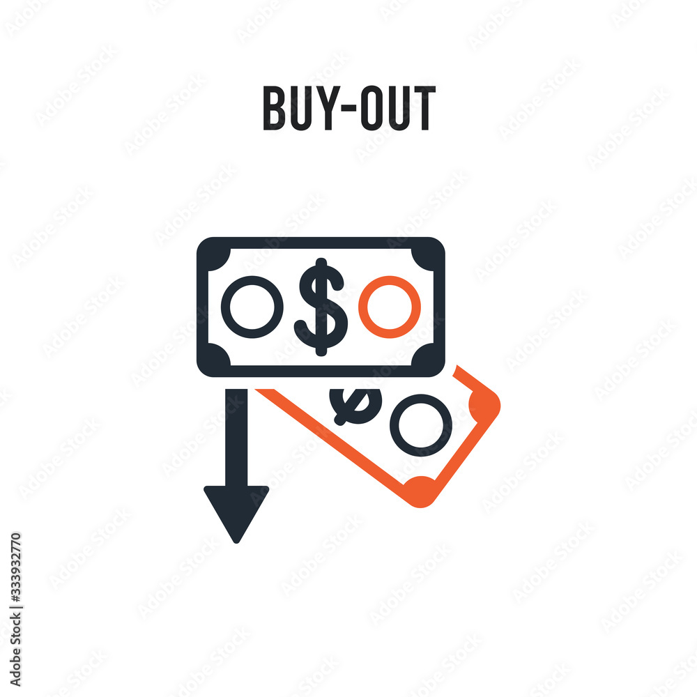 Buy-out vector icon on white background. Red and black colored Buy-out icon. Simple element illustration sign symbol EPS Buy-out vector icon on white background. Red and black colored Buy-out icon. Simple element illustration sign symbol EPS
