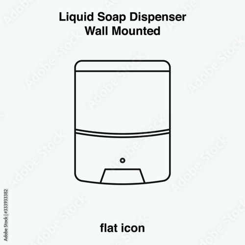 Hand wash. Hand sanitizer. Alcohol-based hand rub. Rubbing alcohol. Wall mounted soap dispenser. Wall hanging hand wash container. Protection from germs such as coronavirus (Covid-19) icon design	