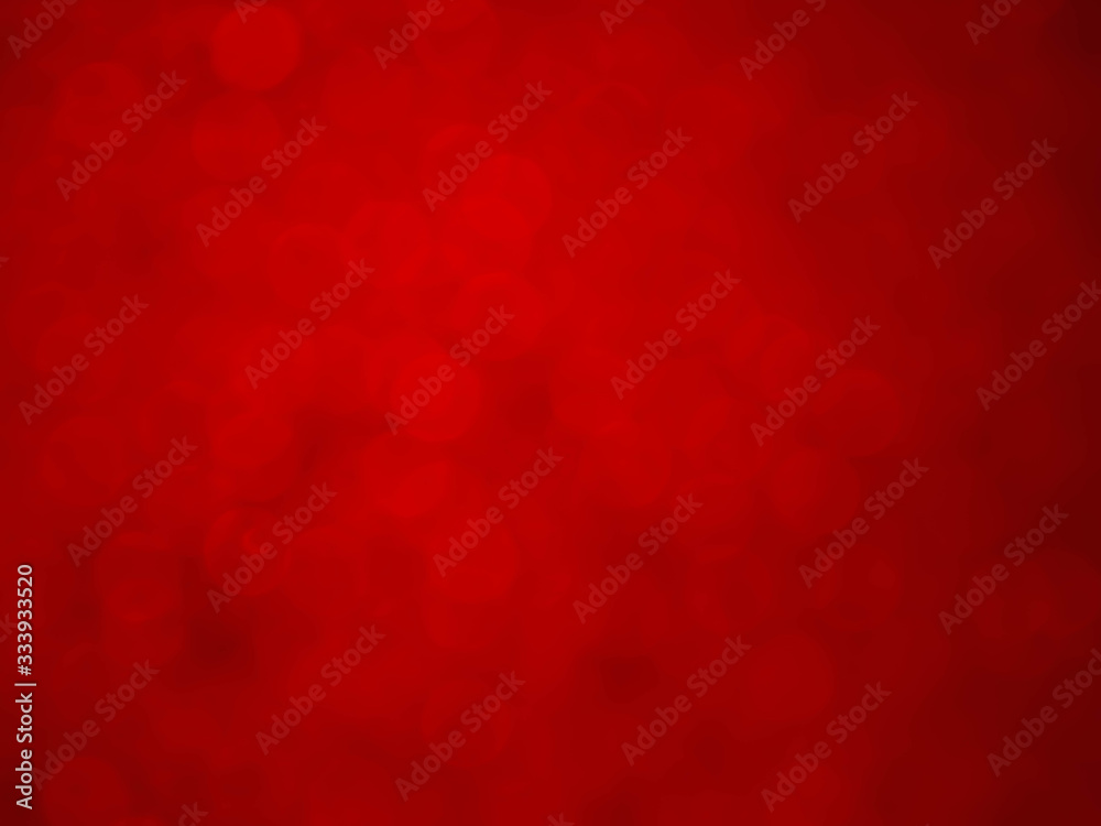red background with soft bokeh lights.