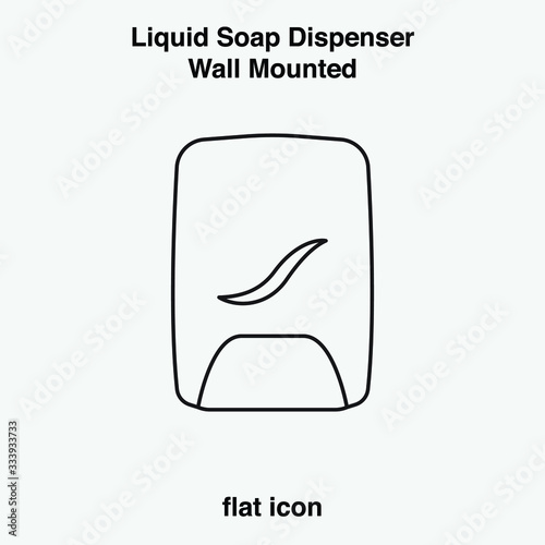 Hand wash. Hand sanitizer. Alcohol-based hand rub. Rubbing alcohol. Wall mounted soap dispenser. Wall hanging hand wash container. Protection from germs such as coronavirus (Covid-19) icon design	