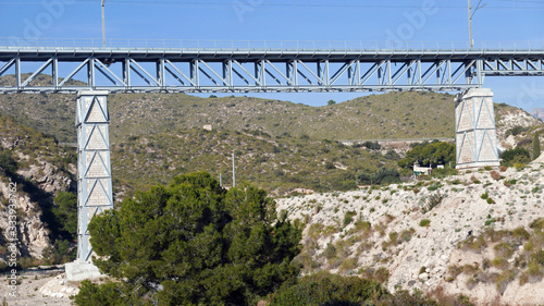 Viaduct of d'Aigues Bixes, in the railway line between Alicante and Benidorm