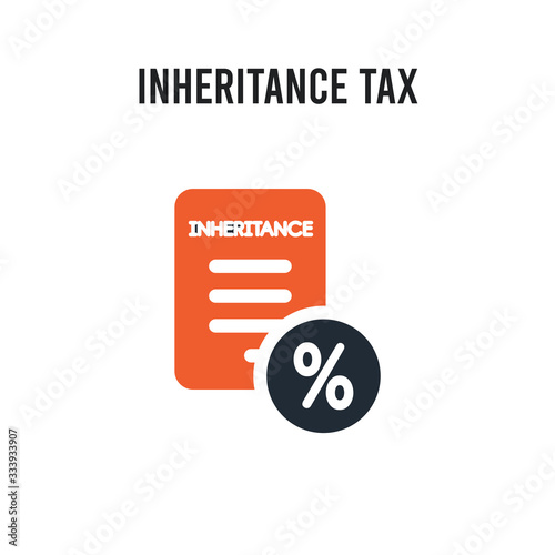 Inheritance tax vector icon on white background. Red and black colored Inheritance tax icon. Simple element illustration sign symbol EPS
