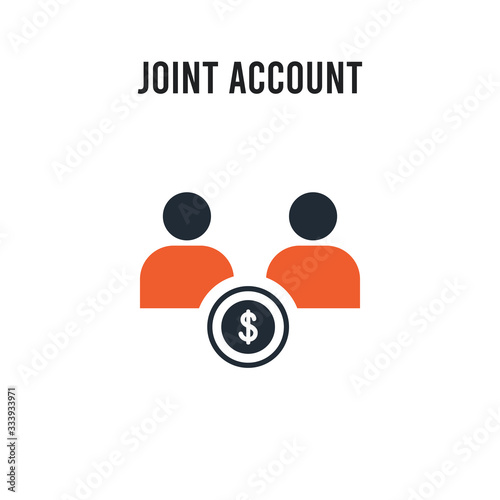 Joint account vector icon on white background. Red and black colored Joint account icon. Simple element illustration sign symbol EPS