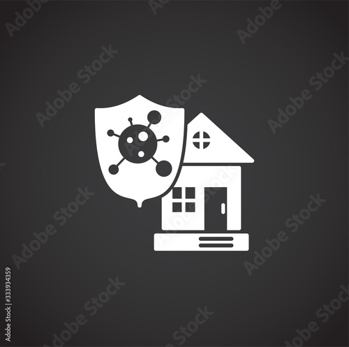 Coronavirus related icon on background for graphic and web design. Creative illustration concept symbol for web or mobile app