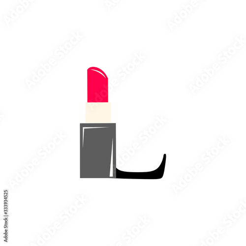 logo lipstick with letter l vector design