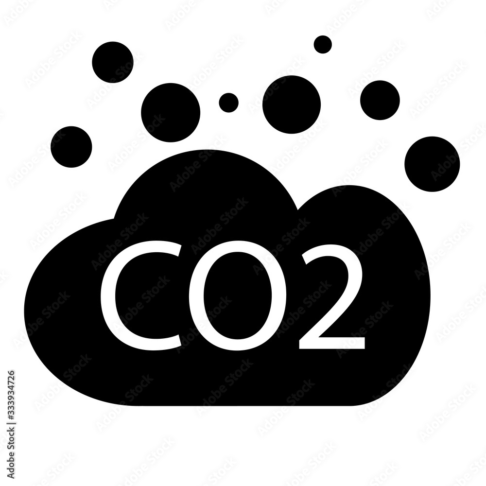Plakat Carbon dioxide formula symbol