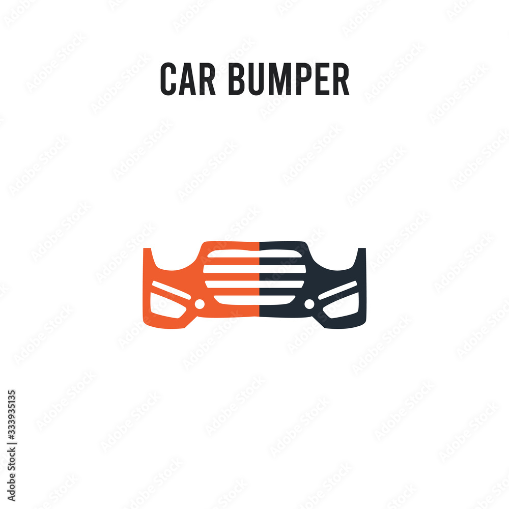 car bumper vector icon on white background. Red and black colored car bumper icon. Simple element illustration sign symbol EPS car bumper vector icon on white background. Red and black colored car bumper icon. Simple element illustration sign symbol EPS