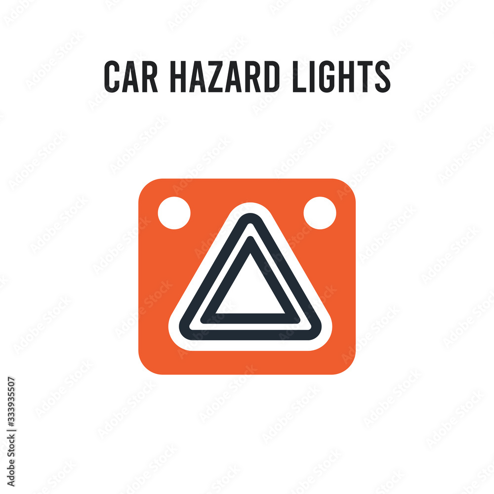 car hazard lights vector icon on white background. Red and black colored car hazard lights icon. Simple element illustration sign symbol EPS car hazard lights vector icon on white background. Red and black colored car hazard lights icon. Simple element illustration sign symbol EPS