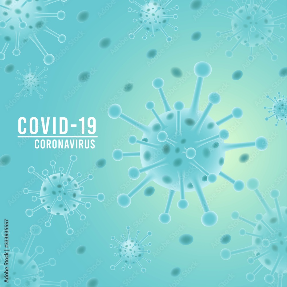 Naklejka premium Covid-19 coronavirus dangerous virus vector illustration.