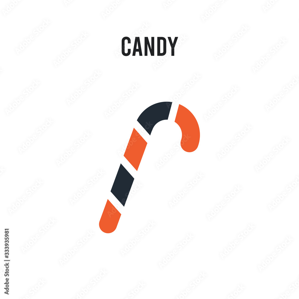 Candy vector icon on white background. Red and black colored Candy icon. Simple element illustration sign symbol EPS