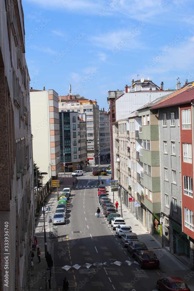 Pontevedra street in the city of Pontevedra