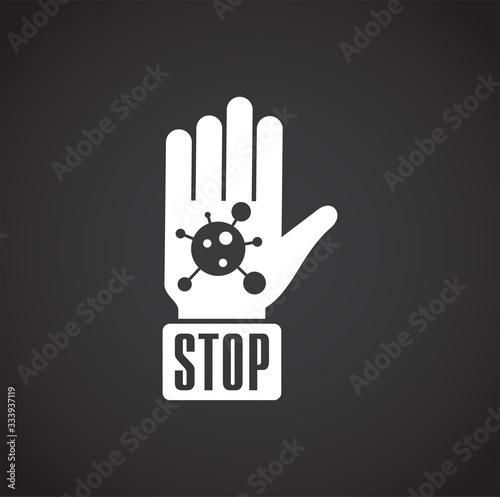 Coronavirus related icon on background for graphic and web design. Creative illustration concept symbol for web or mobile app