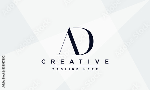 AD Letter Logo Design. Creative Modern A D Letters Icon vector Illustration.
