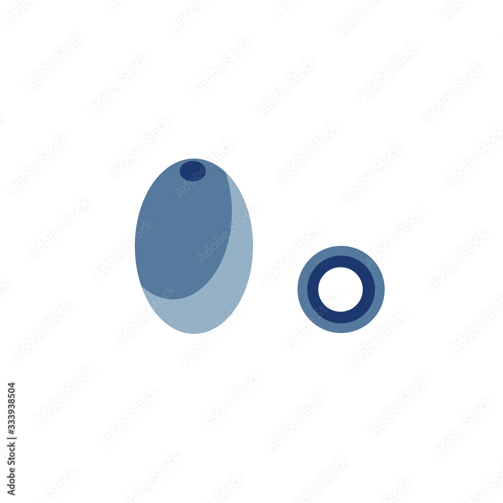 This is black olive isolated on white background. Vector illustration. This is black olive isolated on white background. Vector illustration.