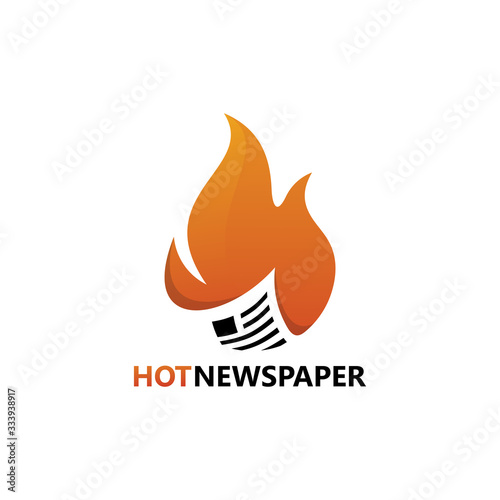 Hot Newspaper Logo Template Design