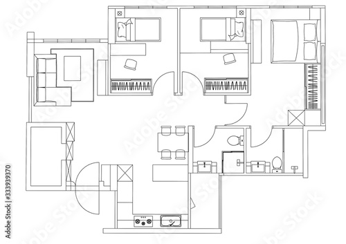 Apartment Plan blueprint