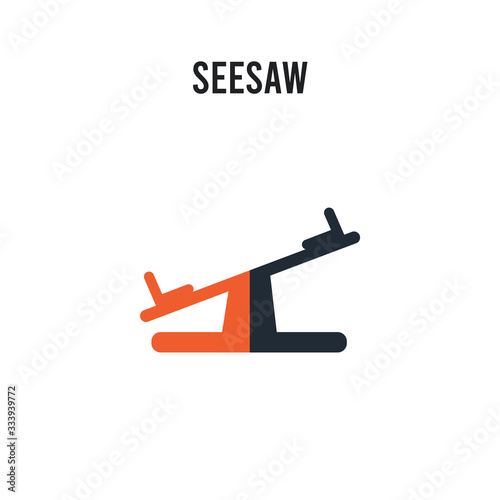 Wallpaper Mural Seesaw vector icon on white background. Red and black colored Seesaw icon. Simple element illustration sign symbol EPS Torontodigital.ca
