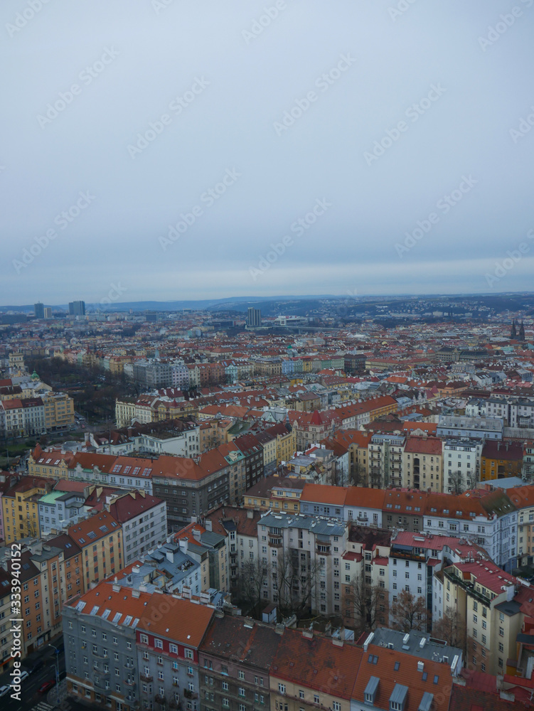 Aerial view of Prague
