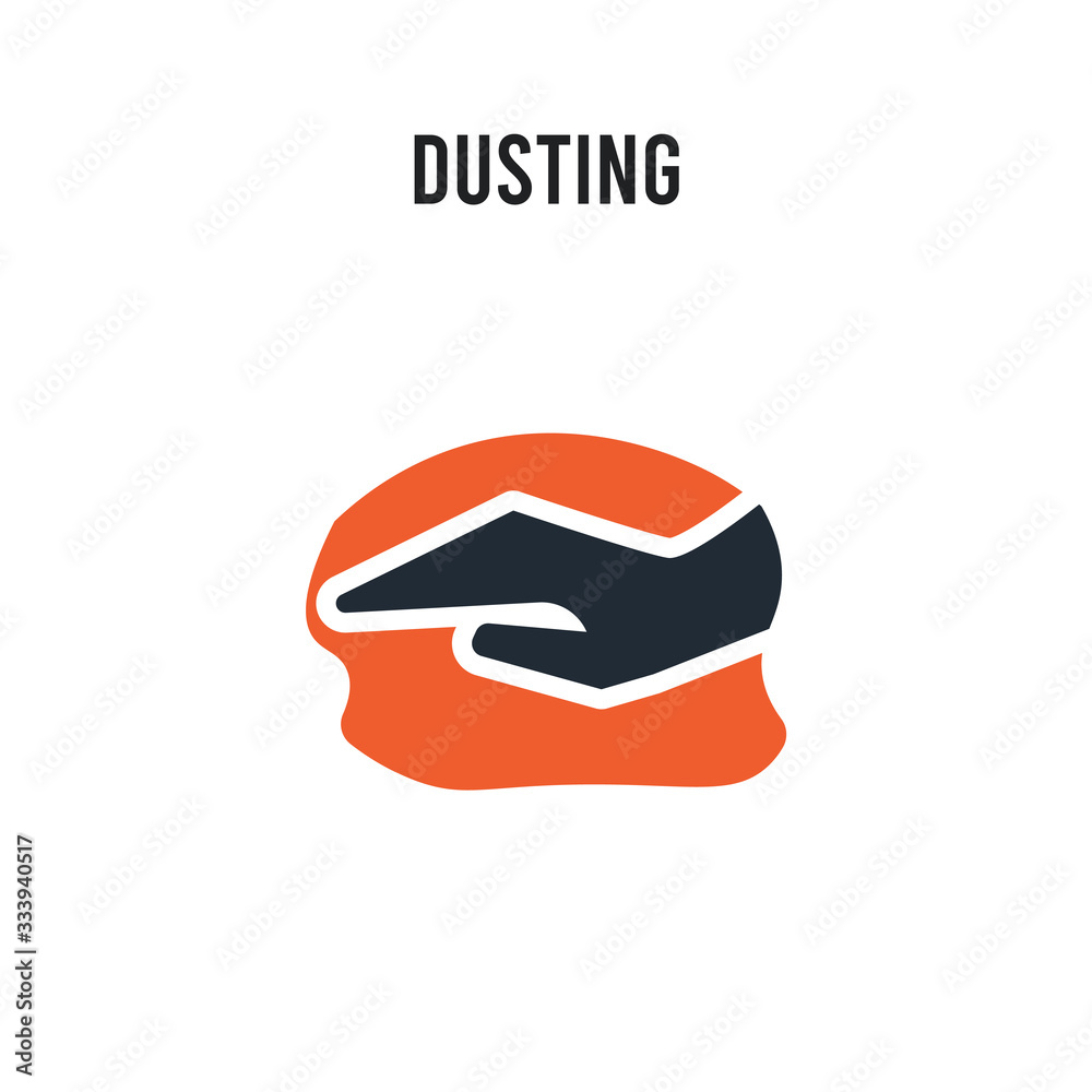 Dusting vector icon on white background. Red and black colored Dusting icon. Simple element illustration sign symbol EPS Dusting vector icon on white background. Red and black colored Dusting icon. Simple element illustration sign symbol EPS