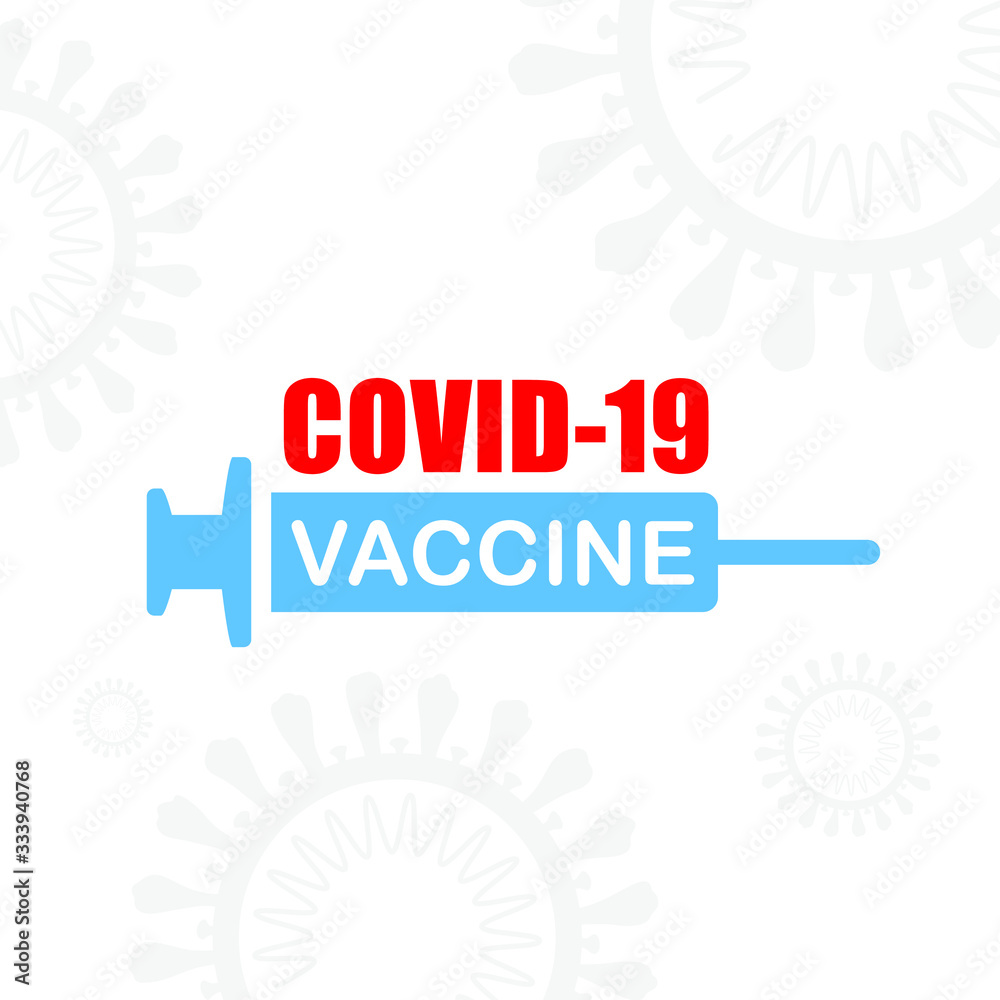 Fototapeta premium Coronavirus vaccine icon. Covid-19 vaccination syringe sign. Vector illustration.