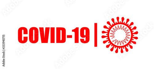 Coronavirus pandemic banner. Covid-19 virus icon. Vector illustration.
