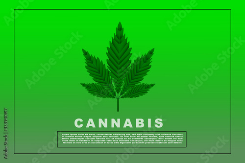 Cannabis or Marijuana vector icon, also known as CBD