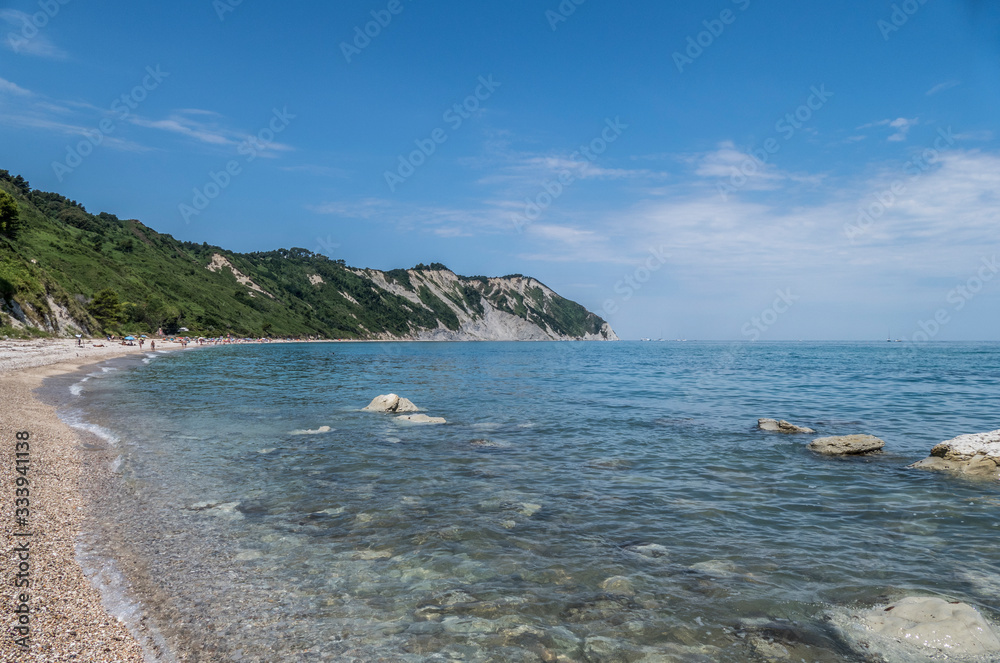 The beautiful beach of Mezzavalle in Ancona The beautiful beach of Mezzavalle in Ancona