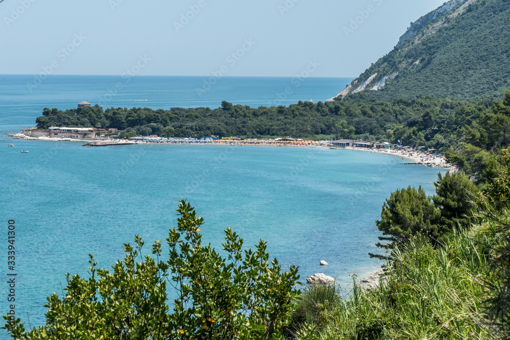 The beach of Portonovo in Adriatic Sea