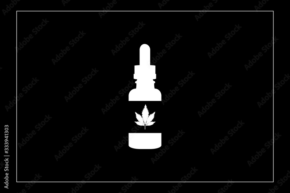 Cannabis oil or CBD oil concept vector Cannabis oil or CBD oil concept vector
