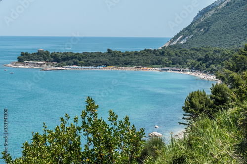 The beach of Portonovo in Adriatic Sea