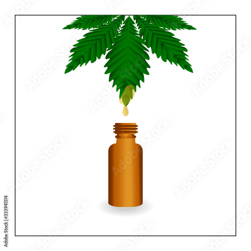 Cannabis oil or CBD oil concept vector