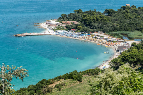 Fotografie Aerial view of the beach of Portonovo