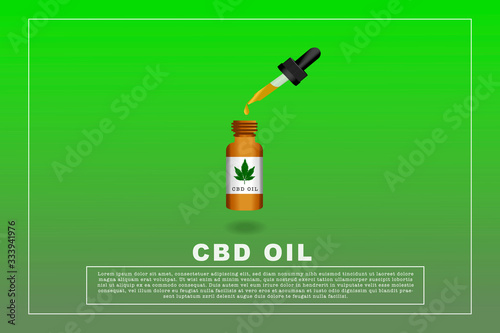 Cannabis oil or CBD oil concept vector