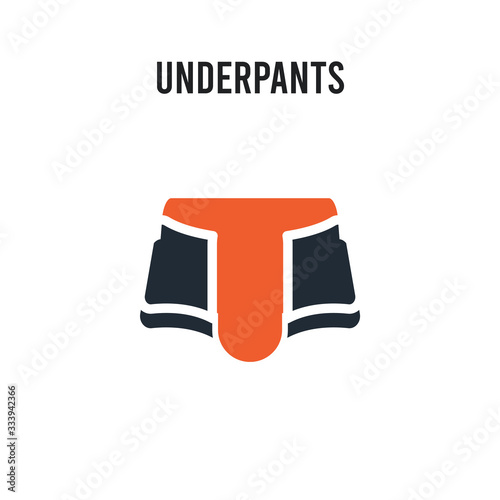 Underpants vector icon on white background. Red and black colored Underpants icon. Simple element illustration sign symbol EPS