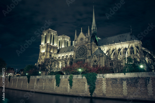 Notre dame at night