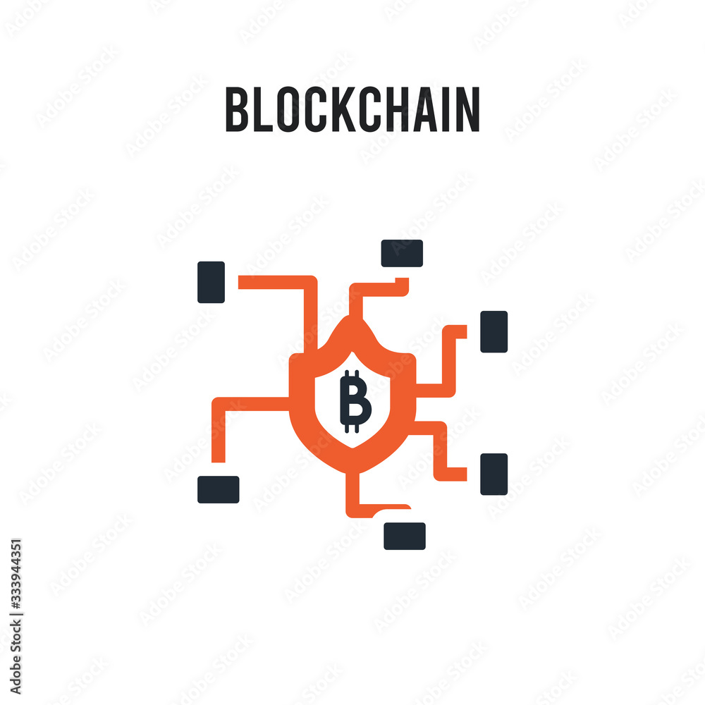 Blockchain vector icon on white background. Red and black colored Blockchain icon. Simple element illustration sign symbol EPS Blockchain vector icon on white background. Red and black colored Blockchain icon. Simple element illustration sign symbol EPS