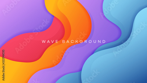 Colorfull wavy background with soft color. Eps 10