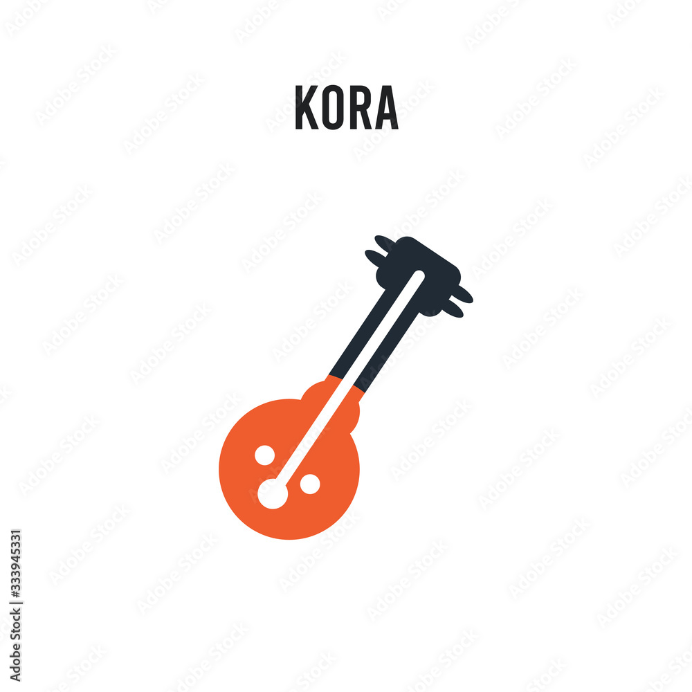 Vektorová grafika „Kora vector icon on white background. Red and black  colored Kora icon. Simple element illustration sign symbol EPS“ ze služby  Stock | Adobe Stock