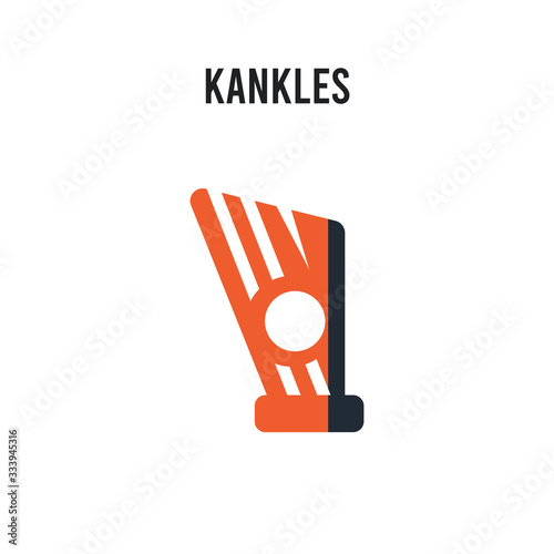 Kankles vector icon on white background. Red and black colored Kankles icon. Simple element illustration sign symbol EPS