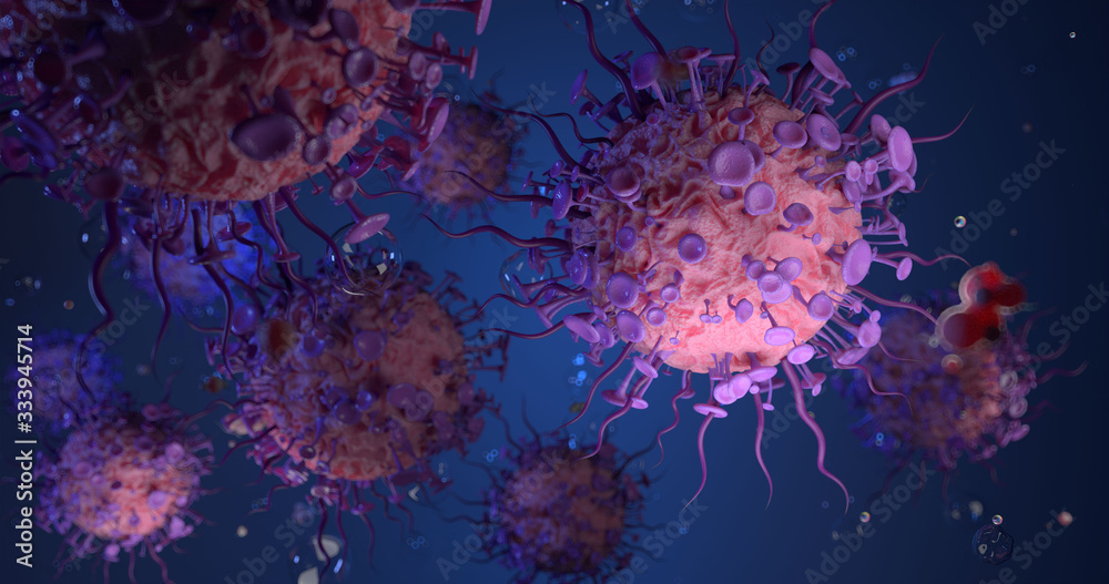 Virus outbreak covid-19. Close-up photos of viruses.3d rendering, Virus outbreak covid-19. Close-up photos of viruses.3d rendering,