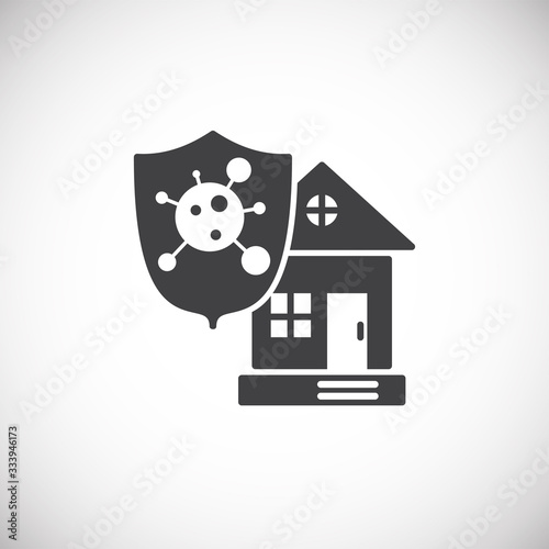 Coronavirus related icon on background for graphic and web design. Creative illustration concept symbol for web or mobile app