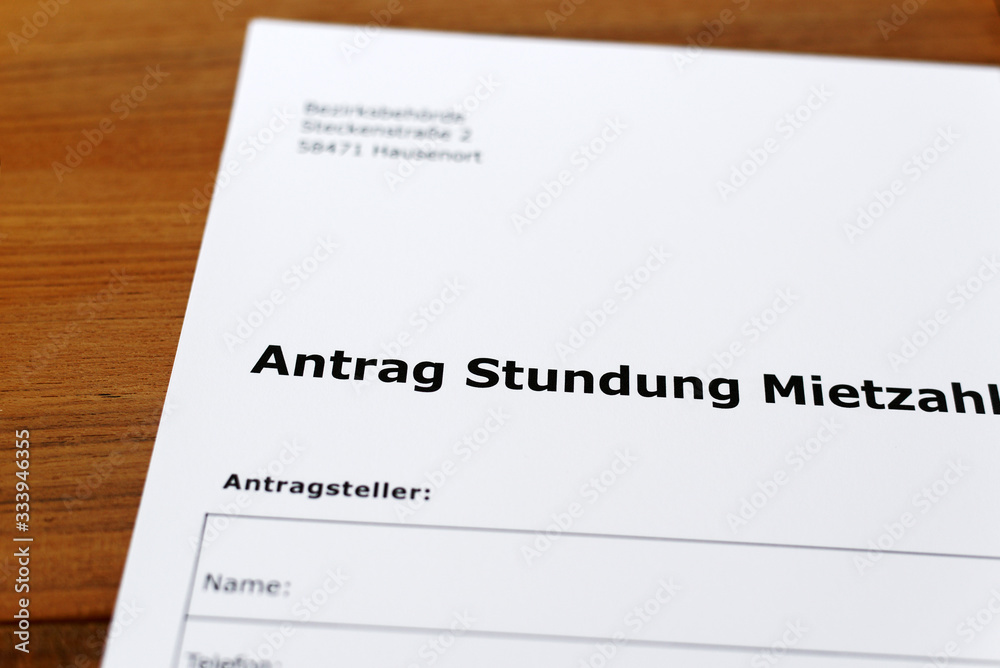 Antrag Stundung Mietzahlung Antrag Stundung Mietzahlung