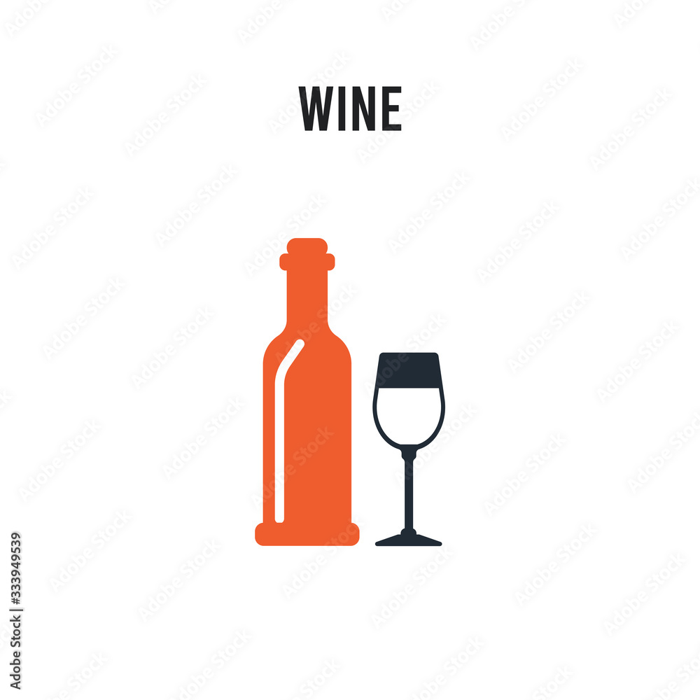 Wine vector icon on white background. Red and black colored Wine icon. Simple element illustration sign symbol EPS Wine vector icon on white background. Red and black colored Wine icon. Simple element illustration sign symbol EPS