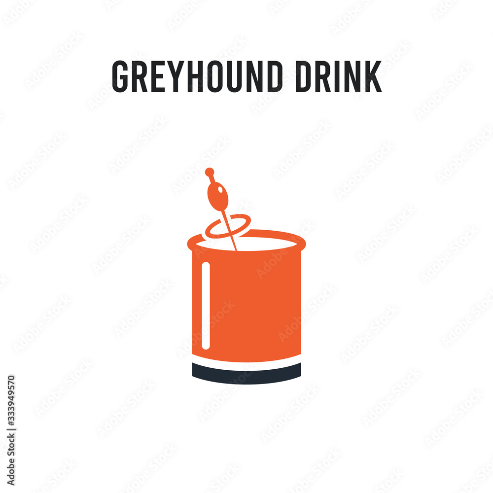 Obraz premium Greyhound drink vector icon on white background. Red and black colored Greyhound drink icon. Simple element illustration sign symbol EPS